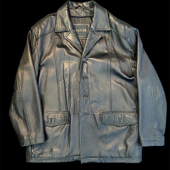 Vintage Danier Leather Jacket Coat - Picture 1 of 5
